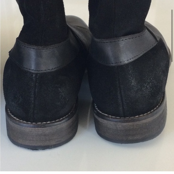 Free People Sixtyseven MTNG otk over the knee cowboy boot western leather black - Picture 4 of 4